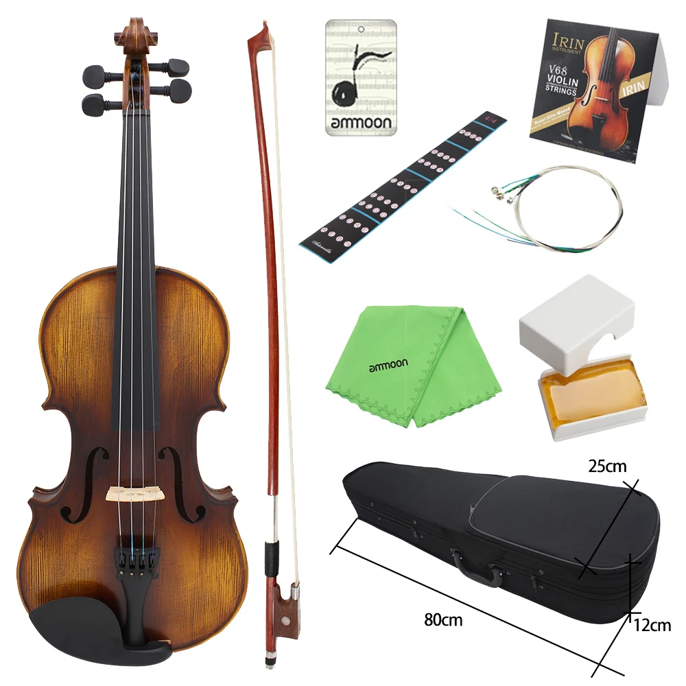 NEW ammoon AV-508 4/4 Full Size Acoustic Violin Fiddle Kit Solid Wood Matte Finish Spruce Face Board with Case Clean Cloth
NEW ammoon AV-508 4/4 Full Size Acoustic Violin Fiddle Kit Solid Wood Matte Finish Spruce Face Board with Case Clean Cloth