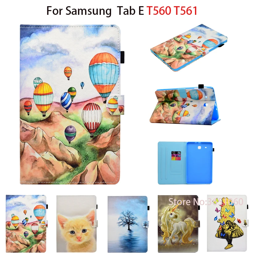 Tablet Case For Samsung Galaxy Tab E T560 SM-T560 T561 9.6 inch Smart Cover Cartoon Animal Painting Funda Stand Leather Shell
Tablet Case For Samsung Galaxy Tab E T560 SM-T560 T561 9.6 inch Smart Cover Cartoon Animal Painting Funda Stand Leather Shell