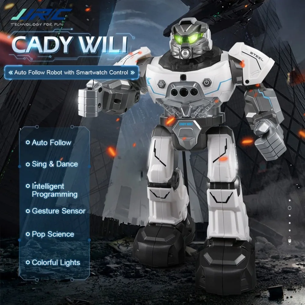 JJR/C R5 CADY WILI Intelligent Robot Remote Control Programmable Auto Follow Gesture Sensor Music Dance RC Robot Toy Kids Gift
JJR/C R5 CADY WILI Intelligent Robot Remote Control Programmable Auto Follow Gesture Sensor Music Dance RC Robot Toy Kids Gift