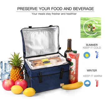 Tomshoo Large Capacity Insulated Lunch Bag Insulation Package Picnic Portable Container Bags For Outdoor Camping Hiking Car Trip
Tomshoo Large Capacity Insulated Lunch Bag Insulation Package Picnic Portable Container Bags For Outdoor Camping Hiking Car Trip