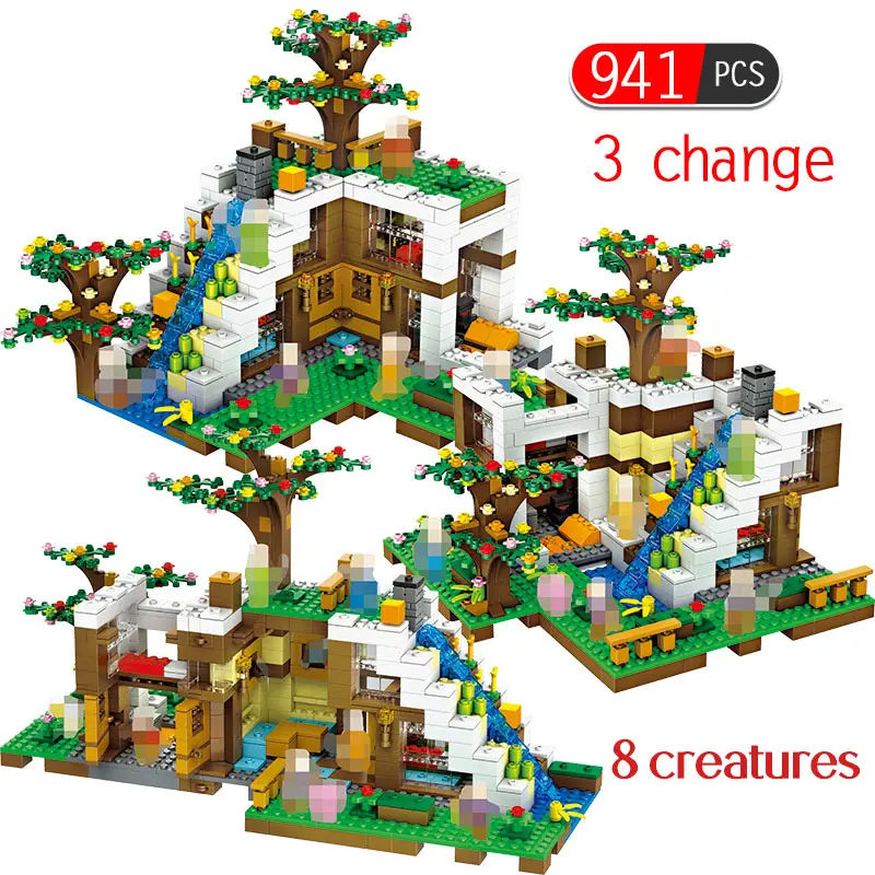 941+Pcs My World Waterfall Base Toys Compatible Legoed Minecrafd Tree House Building Blocks Figures Education Bricks Kid Toys
941+Pcs My World Waterfall Base Toys Compatible Legoed Minecrafd Tree House Building Blocks Figures Education Bricks Kid Toys
