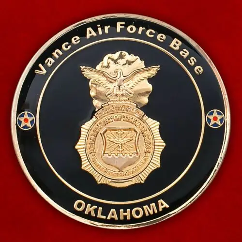 Vance Air Force Base OKLAHOMA 71st Security Forces Squanron Challenge coin, Gold plated coins, DHL free shipping
Vance Air Force Base OKLAHOMA 71st Security Forces Squanron Challenge coin, Gold plated coins, DHL free shipping