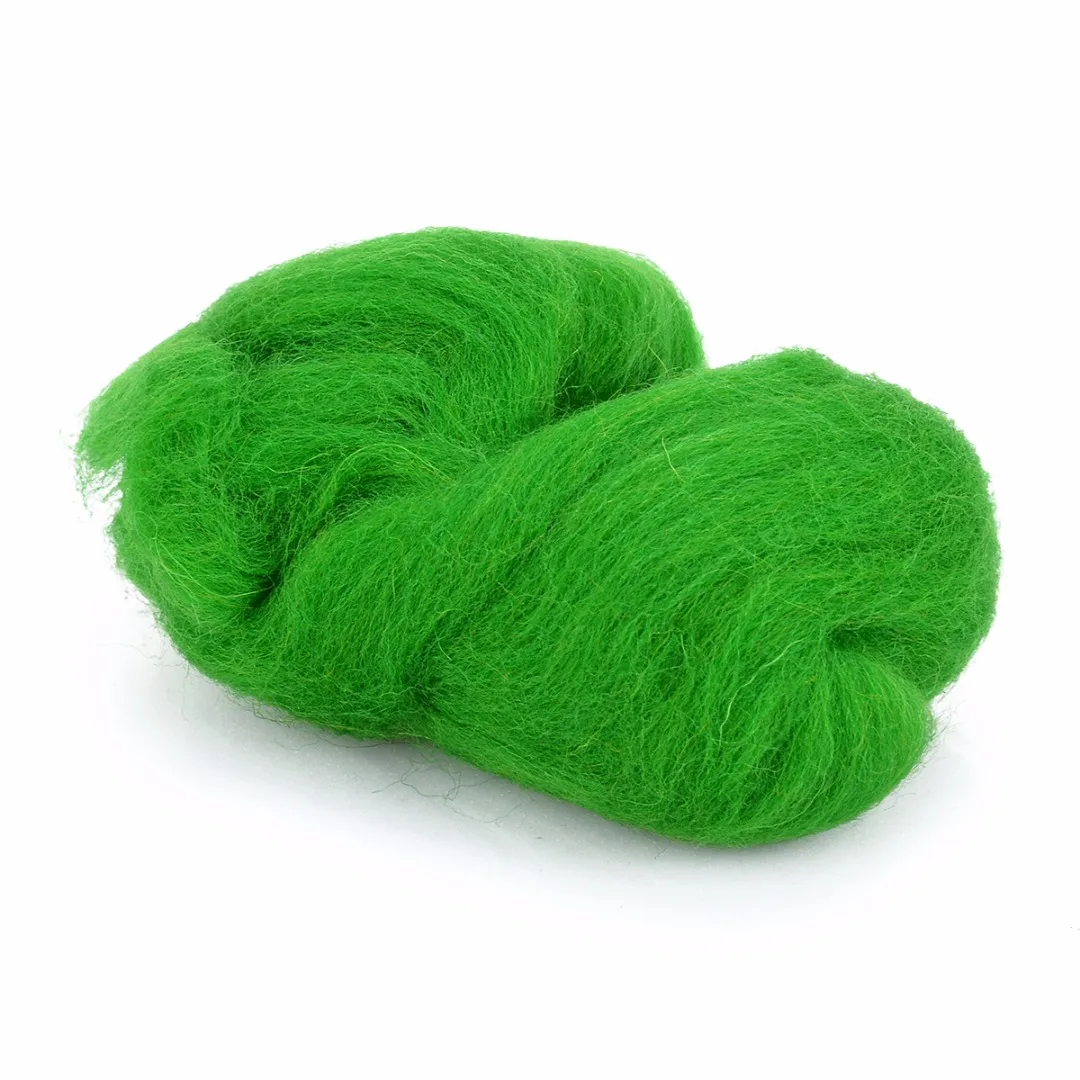 60g Soft Wool Fiber Merino Woodland Green Shades Dyed Wool Tops Roving For Needle Felting DIY Needlework Sewing Projects