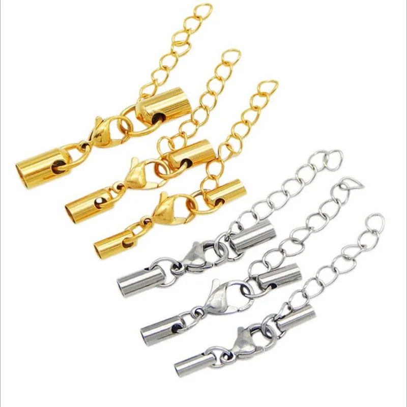 Stainless Steel Necklace Bracelet Connectors End Caps Clasp With Extended Chain fit 1/1.5/2/2.5/3/4/5/6mm For DIY Jewelry Making
Stainless Steel Necklace Bracelet Connectors End Caps Clasp With Extended Chain fit 1/1.5/2/2.5/3/4/5/6mm For DIY Jewelry Making