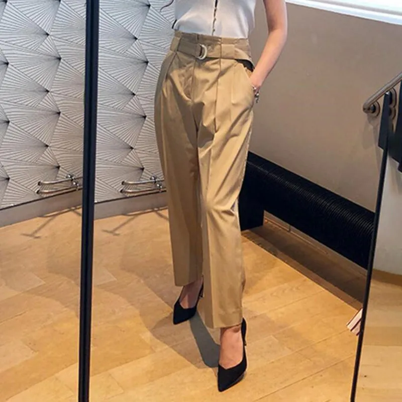 Women Trousers Straight Pants High Waist Casual Female Cotton Solid Color Pantalon
Women Trousers Straight Pants High Waist Casual Female Cotton Solid Color Pantalon