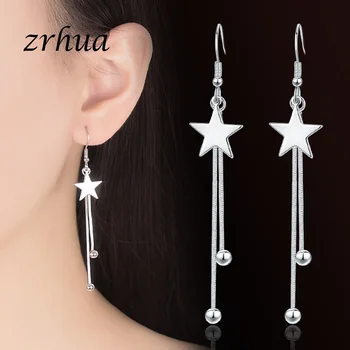 ZRHUA Original 925 Sterling Silver Earrings For Women Dazzling Micro CZ Zircon Star Tassel Earrings oorbellen Top Quality Brinco
ZRHUA Original 925 Sterling Silver Earrings For Women Dazzling Micro CZ Zircon Star Tassel Earrings oorbellen Top Quality Brinco