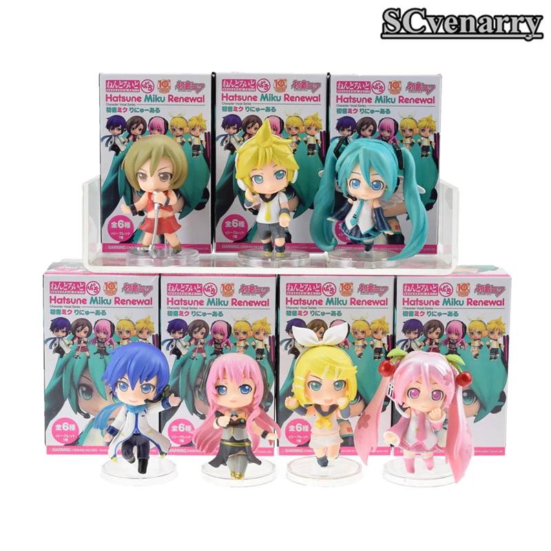 7pcs/set Hatsune Miku Painted Figure Luka Kagamine Rin Len PVC Action Collectible Model Toys Baby Doll | Игрушки и хобби
