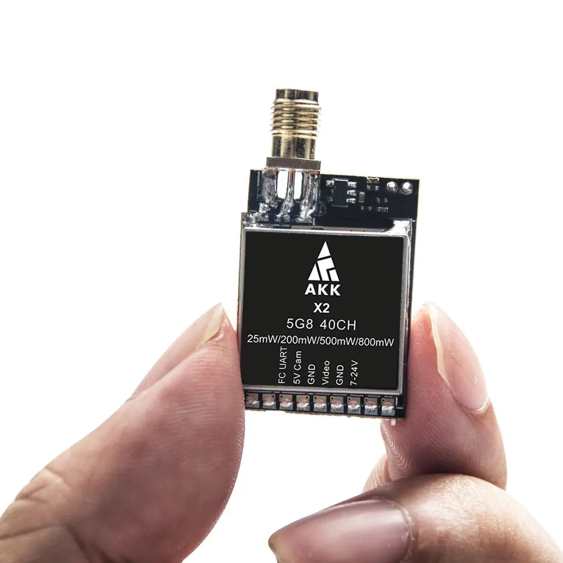 AKK X2 5.8Ghz 40CH 0.01mW/25mW/200mW/500mW/800mW Switchable FPV Transmitter Compatible with Betaflight OSD FC
AKK X2 5.8Ghz 40CH 0.01mW/25mW/200mW/500mW/800mW Switchable FPV Transmitter Compatible with Betaflight OSD FC