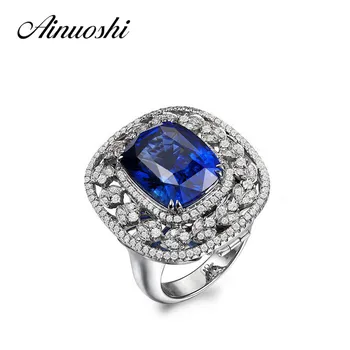 AINUOSHI Luxury 2.5 Carats Cushion Cut Blue Stone Halo Rings 925 Sterling Silver Engagement Wedding Women Ring Pendant Jewelry
AINUOSHI Luxury 2.5 Carats Cushion Cut Blue Stone Halo Rings 925 Sterling Silver Engagement Wedding Women Ring Pendant Jewelry