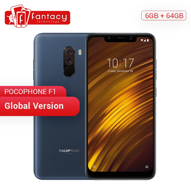 Global Version Xiaomi Pocophone F1 Phone Poco F1 6GB 64GB Snapdragon 845 Octa Core Liquid Cool 6.18" 20MP Mobile Phone CE FCC
Global Version Xiaomi Pocophone F1 Phone Poco F1 6GB 64GB Snapdragon 845 Octa Core Liquid Cool 6.18" 20MP Mobile Phone CE FCC
