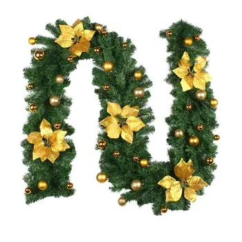 2.7M Decorated Garland Illuminated with Lights Christmas Decoration Xmas Garland for Fireplace Stairs Baubles Flowers Xmas Tre
2.7M Decorated Garland Illuminated with Lights Christmas Decoration Xmas Garland for Fireplace Stairs Baubles Flowers Xmas Tre
