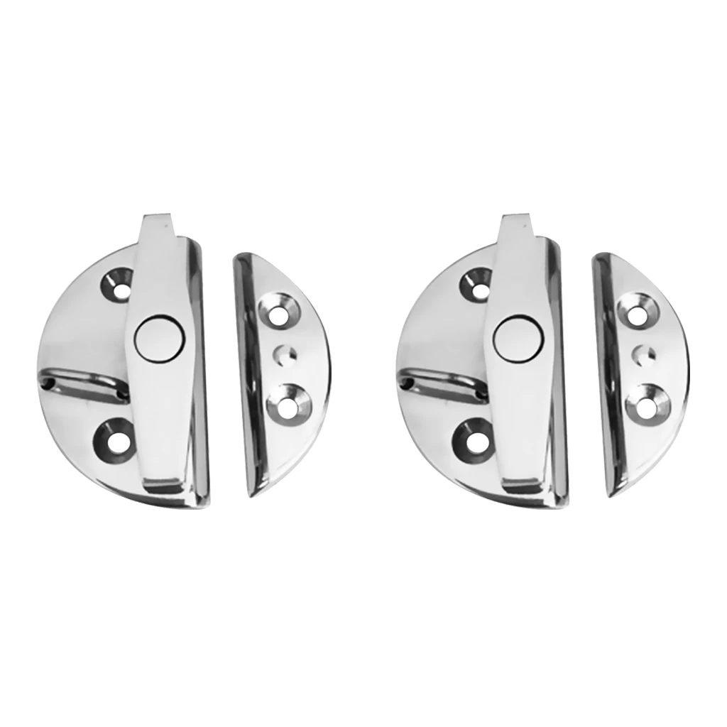 Round 2.17'' Door Locker Latch Hatch Lock Deck Latch - Marine 316 Stainless Steel