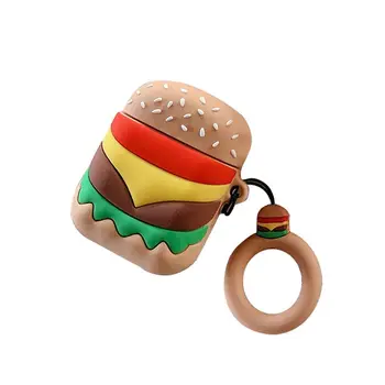 Funny Cartoon Hamburger Shape Earphone Case Silicone Protective Cover for Apple AirPods Accessories with Finger Ring Strap
Funny Cartoon Hamburger Shape Earphone Case Silicone Protective Cover for Apple AirPods Accessories with Finger Ring Strap