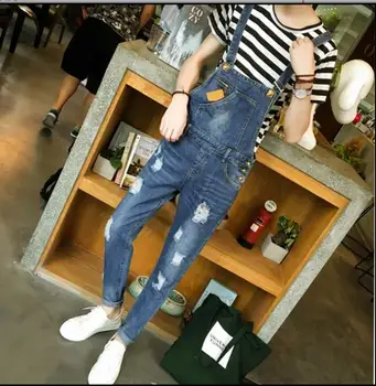 2019 new Korean men's casual denim susperdens pants street fashion men loose tooling jeans hair stylist simple jumpsuits
2019 new Korean men's casual denim susperdens pants street fashion men loose tooling jeans hair stylist simple jumpsuits