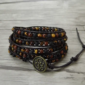 Black lava beads bracelet tiger eye beads bracelet leather wrap mahagony bracelet yoga bohemian jewelry
Black lava beads bracelet tiger eye beads bracelet leather wrap mahagony bracelet yoga bohemian jewelry