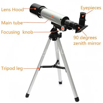 High Quality F 360 x 50 Refractive Astronomical Telescope Monocular With Tripod Spotting Scope 360/50mm Outerdoor Tools
High Quality F 360 x 50 Refractive Astronomical Telescope Monocular With Tripod Spotting Scope 360/50mm Outerdoor Tools