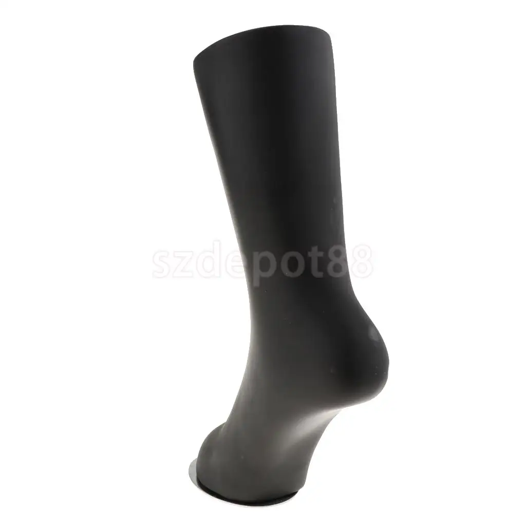 Adult Unisex PVC Mannequin Foot Anklet Socks Display, S/M/L, Black White Natural