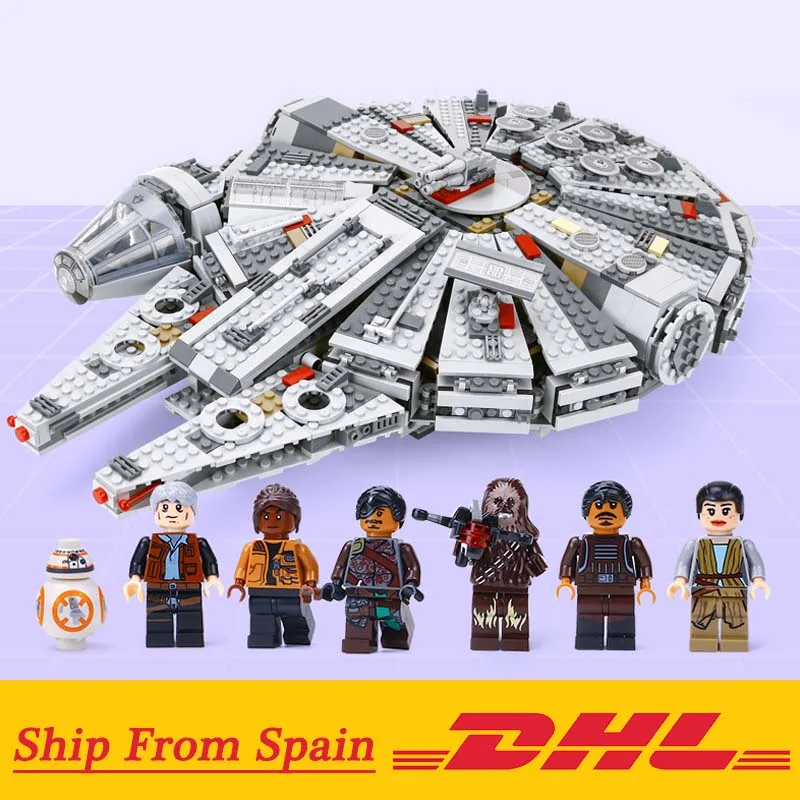 1381 Pcs Force Awakens Star Set Wars Series Compatible Millennium 79211 Falcon Model Building Blocks Toys For Children kids gift
1381 Pcs Force Awakens Star Set Wars Series Compatible Millennium 79211 Falcon Model Building Blocks Toys For Children kids gift