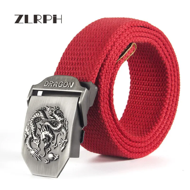 ZLRPH New Arrival Men's Canvas Belt Dragon Buckle Military Belt Army Tactical Belts for Male Top Quality Men Strap
ZLRPH New Arrival Men's Canvas Belt Dragon Buckle Military Belt Army Tactical Belts for Male Top Quality Men Strap
