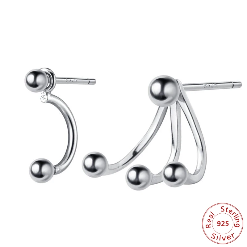 925 Sterling Silver Stud Earrings Simple Asymmetry Round Circle Cuff Earrings For Women Geometric Fine Jewelry
925 Sterling Silver Stud Earrings Simple Asymmetry Round Circle Cuff Earrings For Women Geometric Fine Jewelry