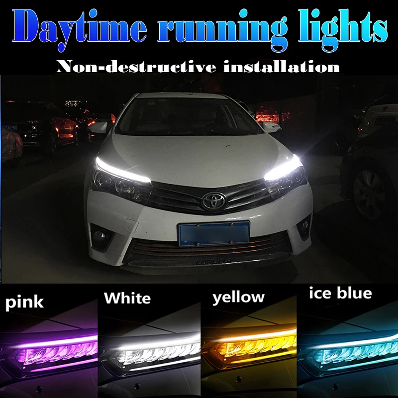 2pcs Auto Lamps For Cars DRL LED Daytime Running Lights Car Styling Accessories Turn Signal Guide Strip Headlight Assembly
2pcs Auto Lamps For Cars DRL LED Daytime Running Lights Car Styling Accessories Turn Signal Guide Strip Headlight Assembly