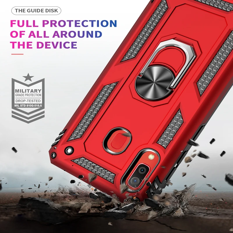 

Armor Case For Samsung Galaxy A20E A30S A10S A50S A20S A10E A10 A20 A30 A40 A50 A51 A80 A70 M30S M40 Shockproof Ring Car Cover