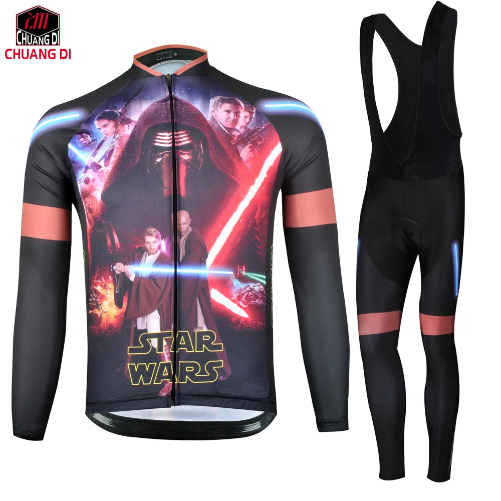Spring Autumn Men's Long Sleeve Cycling Jersey Sets Padded Bicycle Sportswear Star Wars Cycling Clothings Running Tights Suits
Spring Autumn Men's Long Sleeve Cycling Jersey Sets Padded Bicycle Sportswear Star Wars Cycling Clothings Running Tights Suits