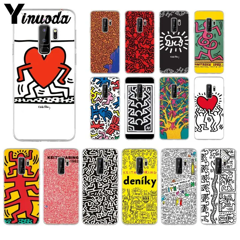 Yinuoda Keith Haring art роскошный уникальный прозрачный мягкий чехол для телефона Samsung S5 S6