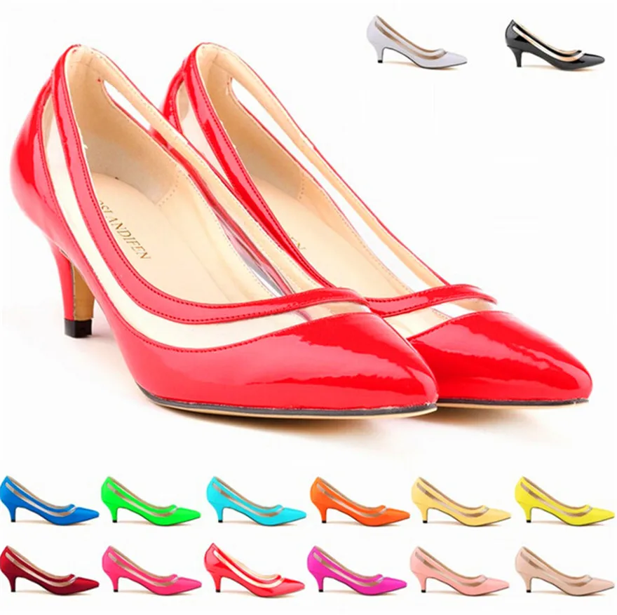 New Arrival Women's Fashion Patent Leather Shallow High Heels Shoes Pointed Toe Sexy PU Transparent Show Thin Women Office Shoes
New Arrival Women's Fashion Patent Leather Shallow High Heels Shoes Pointed Toe Sexy PU Transparent Show Thin Women Office Shoes