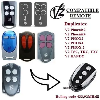 V2 PHOX2,PHOX4,PHOENIX 2,PHOENIX 4,TSC2, TSC4,TRC2,TRC4,TXC2,TXC4,HANDY2,HANDY4 433,92Mhz rolling code remote control duplicator
V2 PHOX2,PHOX4,PHOENIX 2,PHOENIX 4,TSC2, TSC4,TRC2,TRC4,TXC2,TXC4,HANDY2,HANDY4 433,92Mhz rolling code remote control duplicator