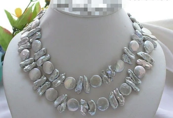 FREE SHIPPING hot sale~~~~~BEAUTIFUL 32" 14mm gray coin / biwa freshwater pearl necklace
FREE SHIPPING hot sale~~~~~BEAUTIFUL 32" 14mm gray coin / biwa freshwater pearl necklace