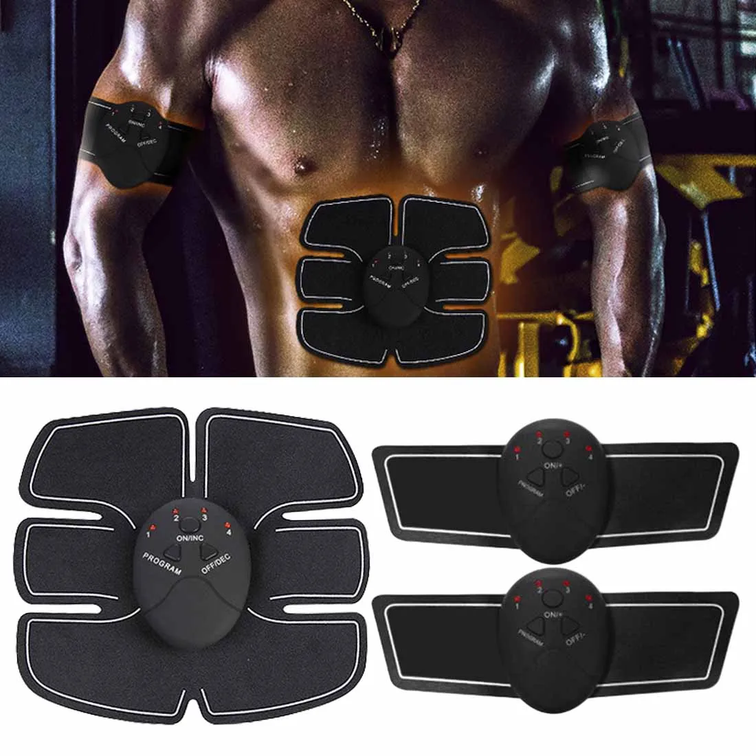 7Pcs/Set Pro EMS Stimulation Power Abdominal Muscle trainer fitness Vibration Plate Slim Body Loss Weight Massager
7Pcs/Set Pro EMS Stimulation Power Abdominal Muscle trainer fitness Vibration Plate Slim Body Loss Weight Massager