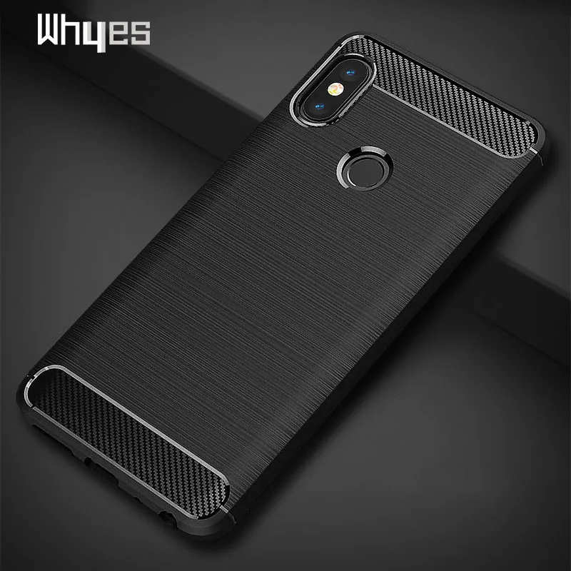 Мягкий силиконовый чехол для Xiaomi Redmi Note 5 Plus противоударный из углеродного