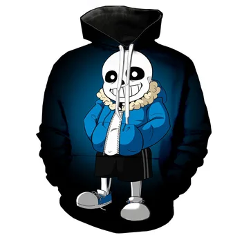

Cosplay Hot-Selling Style Coat Women Men Undertale Skeleton Brothers Sans 3d Print Anime Game Jacket Hat Guard 2019 New Arrival