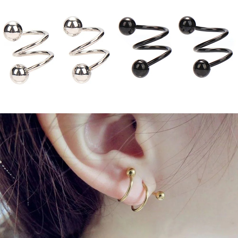 2pcs/lot 16G Ball Steel Anodized S Double Spiral Twister Barbell Earring Ear Cartilage Helix Lip Rings Tragus Piercing
2pcs/lot 16G Ball Steel Anodized S Double Spiral Twister Barbell Earring Ear Cartilage Helix Lip Rings Tragus Piercing