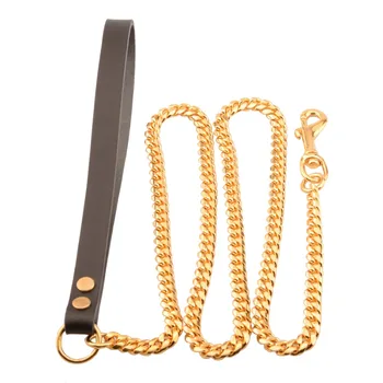 Large Gold Dog Leash,10mm Stainless Steel Strong Firm Dog Training Leashes Cuban Link Miami Chain Pet Leashes
Large Gold Dog Leash,10mm Stainless Steel Strong Firm Dog Training Leashes Cuban Link Miami Chain Pet Leashes