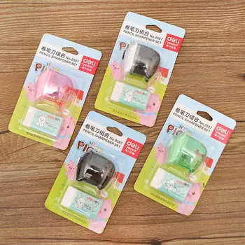 3Packs Cartoon Pig Pencil Sharpeners And Erasers Kids Students Study At Home Stationery Colorful Standard Pencil Cutter 0587 
3Packs Cartoon Pig Pencil Sharpeners And Erasers Kids Students Study At Home Stationery Colorful Standard Pencil Cutter 0587