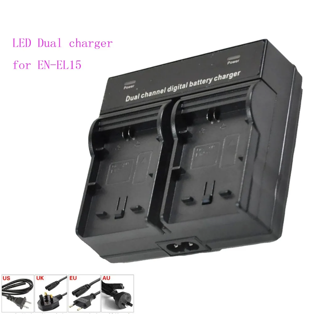 1pcs LED Dual Charger for EN-EL15 EN EL15 ENEL15 Camera Battery for Nikon D600 D610 D600E D800 D800E D810 D7000 D7100 d750 V1
1pcs LED Dual Charger for EN-EL15 EN EL15 ENEL15 Camera Battery for Nikon D600 D610 D600E D800 D800E D810 D7000 D7100 d750 V1