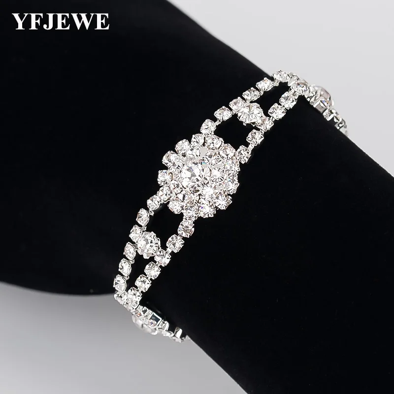 YFJEWE Engagement Silver Color Plated Flower Bracelets&Bangles 20CM Crystal Link Chain Lobster Wedding Party Gift Jewelry B181
YFJEWE Engagement Silver Color Plated Flower Bracelets&Bangles 20CM Crystal Link Chain Lobster Wedding Party Gift Jewelry B181