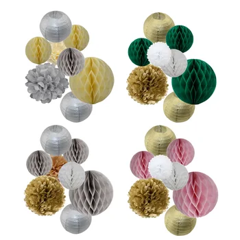 2020 New 8pcs/set Gold/Silver Set 8" 10" Mixed Size Round Paper Ball Lanterns Tissue Pom Pom For Baby Shower/Wedding Party Decor
2020 New 8pcs/set Gold/Silver Set 8" 10" Mixed Size Round Paper Ball Lanterns Tissue Pom Pom For Baby Shower/Wedding Party Decor