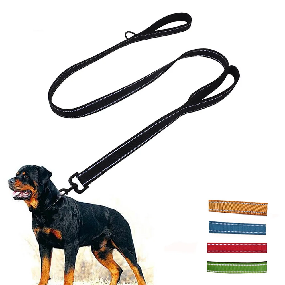 

Dog Leash Double 2 Handles Leashes for Medium Large Dogs Pitbull Heavy Duty Rope Reflective Pet Leash Leads Safety Pet Supplies