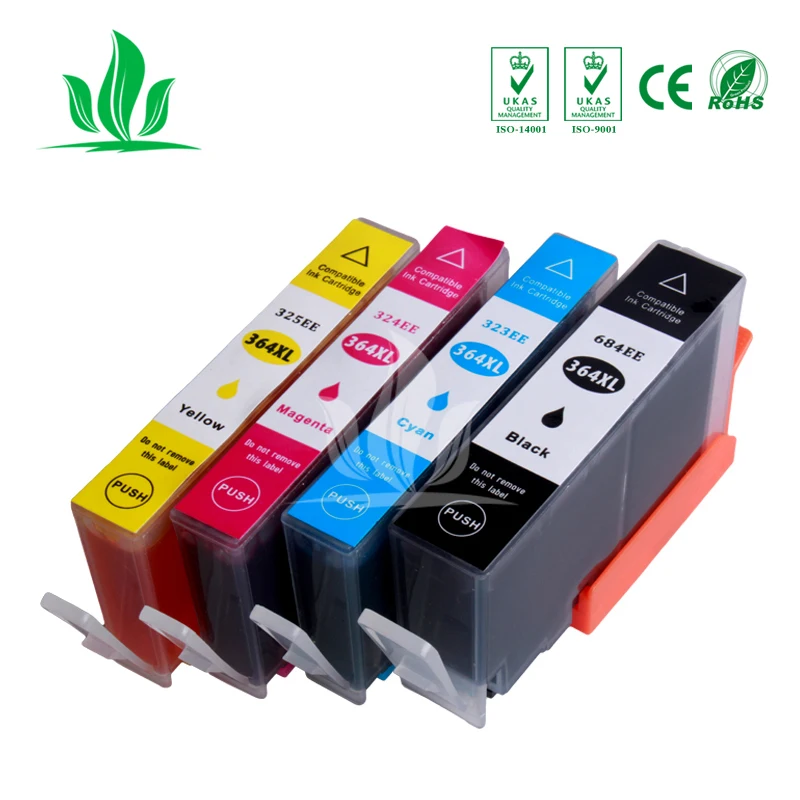 4 шт. 364XL чернильные картриджи совместимые с HP364 Photosmart Wireless B109a B109d B109f B109n Plus B209a B209c