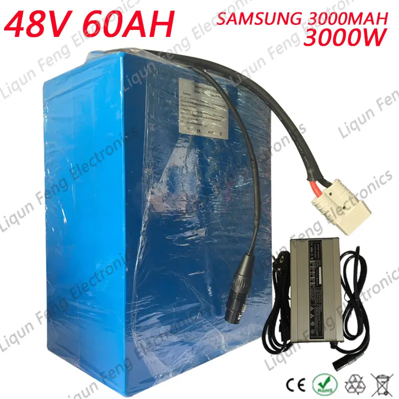 No Tax 48V 60AH Electric Bicycle lithium Battery 3000W use Samsung cell with 50A BMS and 5A Charger Li-ion Scooter Battery Pack
No Tax 48V 60AH Electric Bicycle lithium Battery 3000W use Samsung cell with 50A BMS and 5A Charger Li-ion Scooter Battery Pack