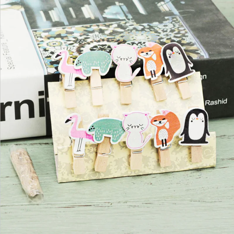 10Pcs/bag Kawaii Wooden Clip Photo Paper Postcard Craft DIY Clips with Hemp Rope Office Binding Supplies Decoration Clip
10Pcs/bag Kawaii Wooden Clip Photo Paper Postcard Craft DIY Clips with Hemp Rope Office Binding Supplies Decoration Clip