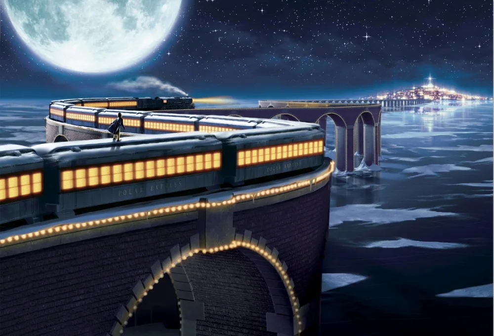7x5FT Night Moon Polar Express Train Track Bridge Custom Photo Studio Backdrop Background Vinyl 220cm x 150cm
7x5FT Night Moon Polar Express Train Track Bridge Custom Photo Studio Backdrop Background Vinyl 220cm x 150cm