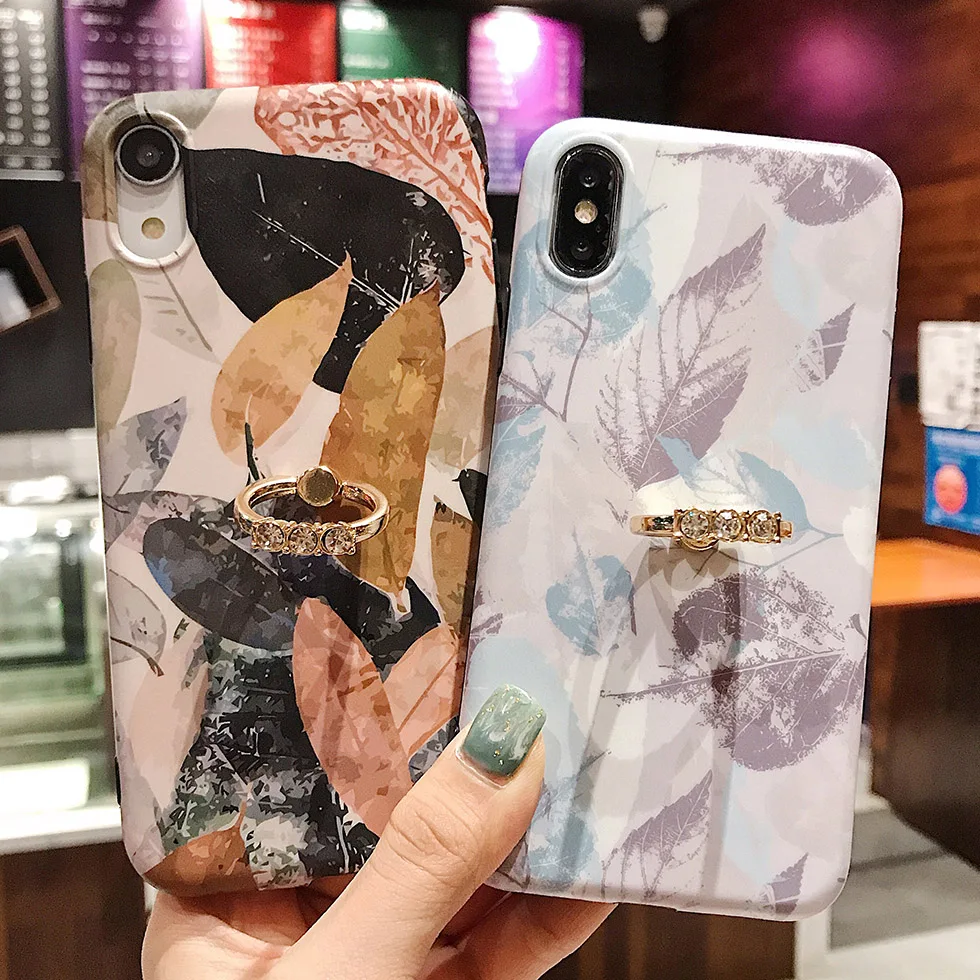 LOVECOM Vintage Leaf Cases For iPhone XS Max XR XS X 6 6S 7 8 Plus Soft IMD Phone Back Cover With Finger Ring Kickstand Gifts
LOVECOM Vintage Leaf Cases For iPhone XS Max XR XS X 6 6S 7 8 Plus Soft IMD Phone Back Cover With Finger Ring Kickstand Gifts