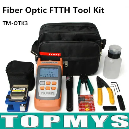13 In 1 Fiber Optic FTTH Tool Kit with FC-6S Fiber Cleaver and Optical Power Meter 5km visual fault locator Wire stripper
13 In 1 Fiber Optic FTTH Tool Kit with FC-6S Fiber Cleaver and Optical Power Meter 5km visual fault locator Wire stripper