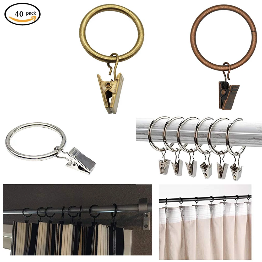 40Pcs Bronze Copper Curtain Clips Strong Metal Decorative Drapery window Curtain Ring with Clip Rustproof Vintage 1.5Inch Diamet
40Pcs Bronze Copper Curtain Clips Strong Metal Decorative Drapery window Curtain Ring with Clip Rustproof Vintage 1.5Inch Diamet