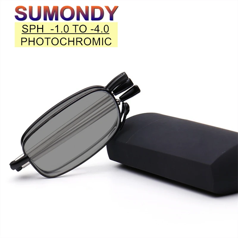 SUMONDY Diopter -1.0 To -4.0 Photochromic Grey Myopia Sunglasses Men Women Folding Prescription Glasses For Shortsighted SU26
SUMONDY Diopter -1.0 To -4.0 Photochromic Grey Myopia Sunglasses Men Women Folding Prescription Glasses For Shortsighted SU26