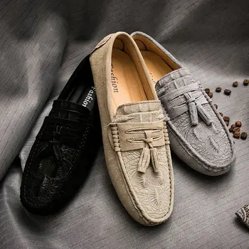 Men Shoes Crocodile Pattern Leather Loafers Slip on Casual Flats Driving Boat Shoes for Men Italian Luxury Fashion Moccasins
Men Shoes Crocodile Pattern Leather Loafers Slip on Casual Flats Driving Boat Shoes for Men Italian Luxury Fashion Moccasins